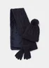 Kids 3 Piece Navy Snuggle Hat Scarf & Gloves Set (3-10yrs) - Age 7-10 Years Image 1