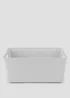 Grey Large Plastic Storage Tray (33.5cm x 26cm x 15cm) Image 1