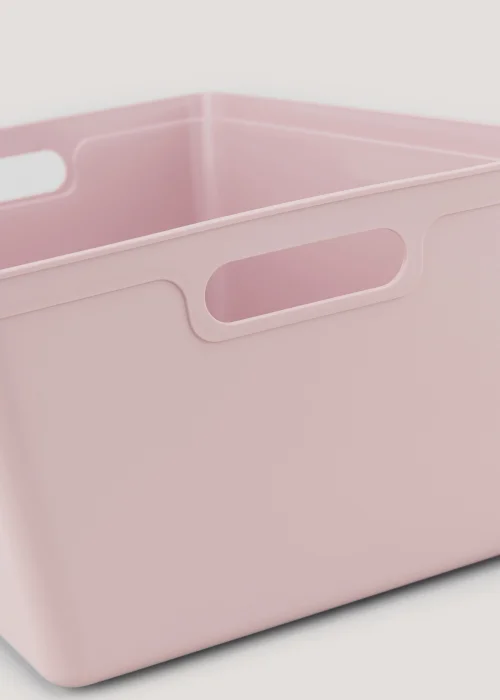 Pink Large Plastic Storage Tray (33.5cm x 26cm x 15cm) Image 2