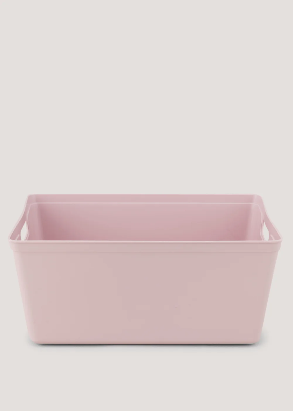 Pink Large Plastic Storage Tray (33.5cm x 26cm x 15cm) Image 1
