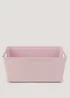 Pink Large Plastic Storage Tray (33.5cm x 26cm x 15cm) Image 1