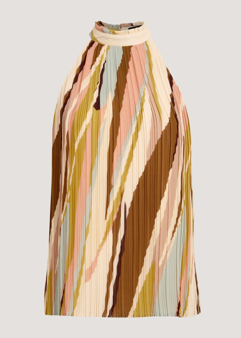 Et Vous Multicoloured Splice Print Pleated Top - 8 Image 5