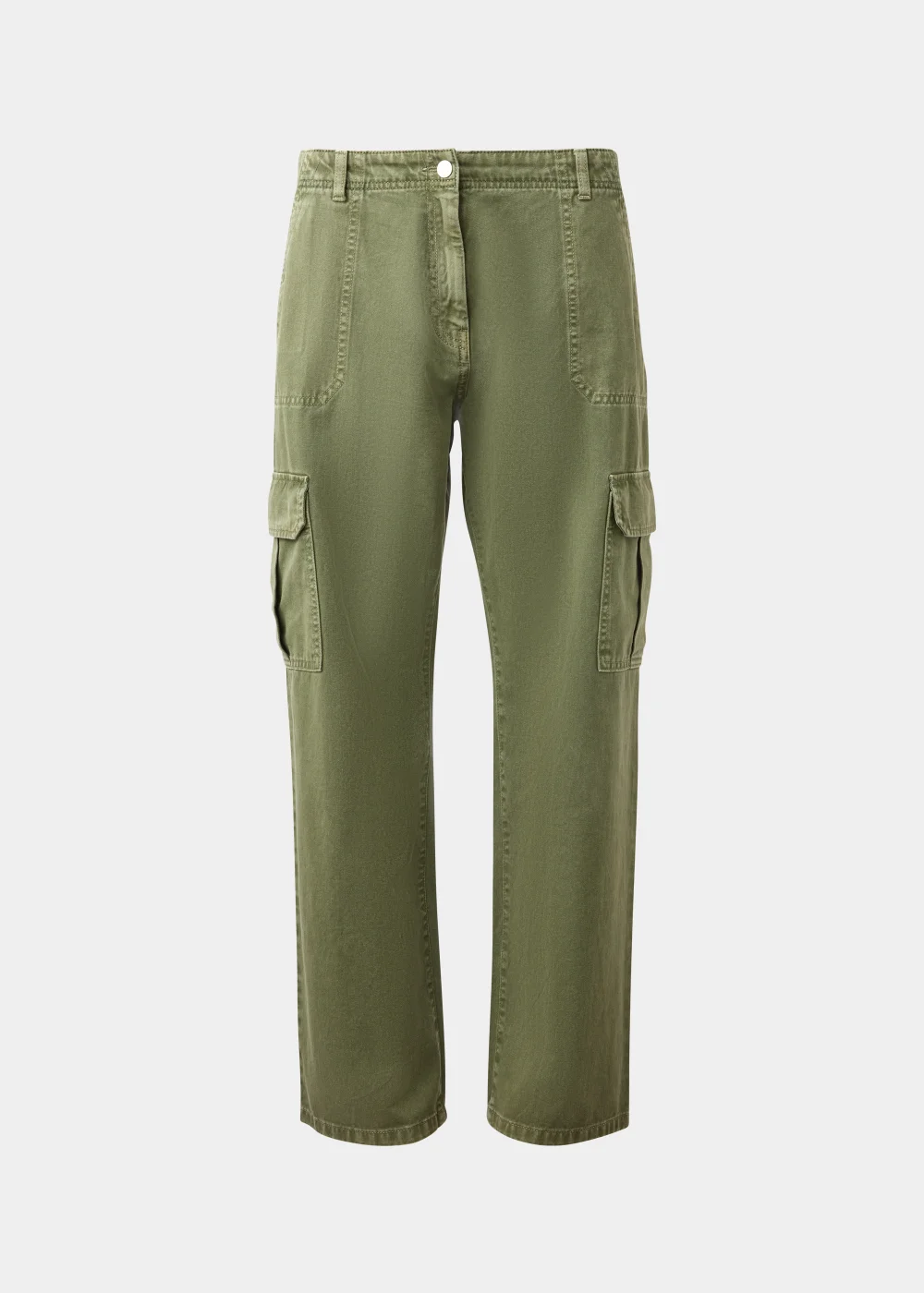 Khaki Cargo Trousers - Size 8 Image 5