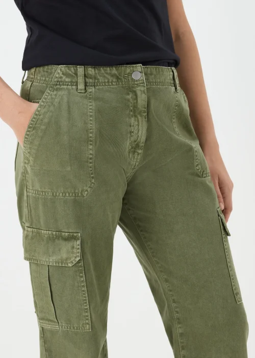 Khaki Cargo Trousers - Size 8 Image 3