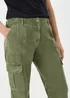 Khaki Cargo Trousers - Size 8 Image 3