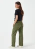Khaki Cargo Trousers - Size 8 Image 2