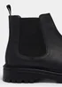 Black Leather Cleated Chelsea Boots - Size 6 Image 2