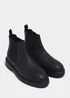 Black Leather Cleated Chelsea Boots - Size 6 Image 1