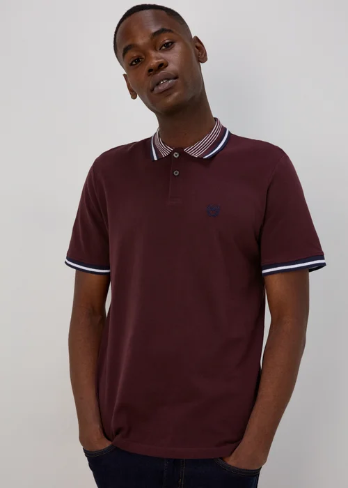 Red Tipped Polo Shirt - S Image 1