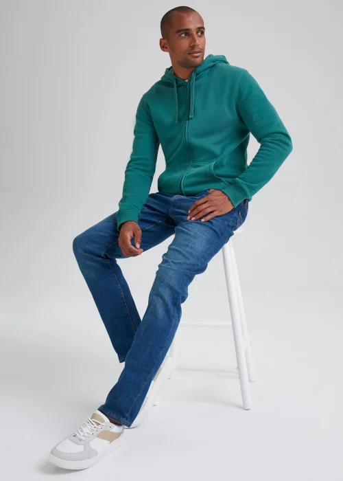 Green Essential Zip Up Hoodie - S Image 4