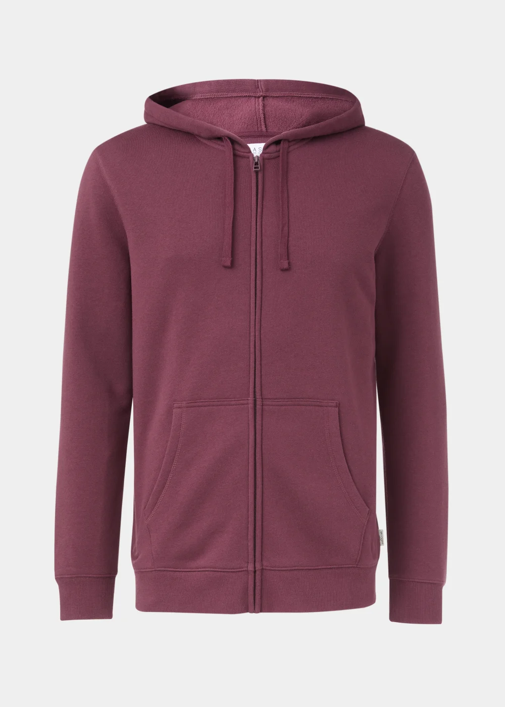 Burgundy Zip Up Hoodie - S Image 5