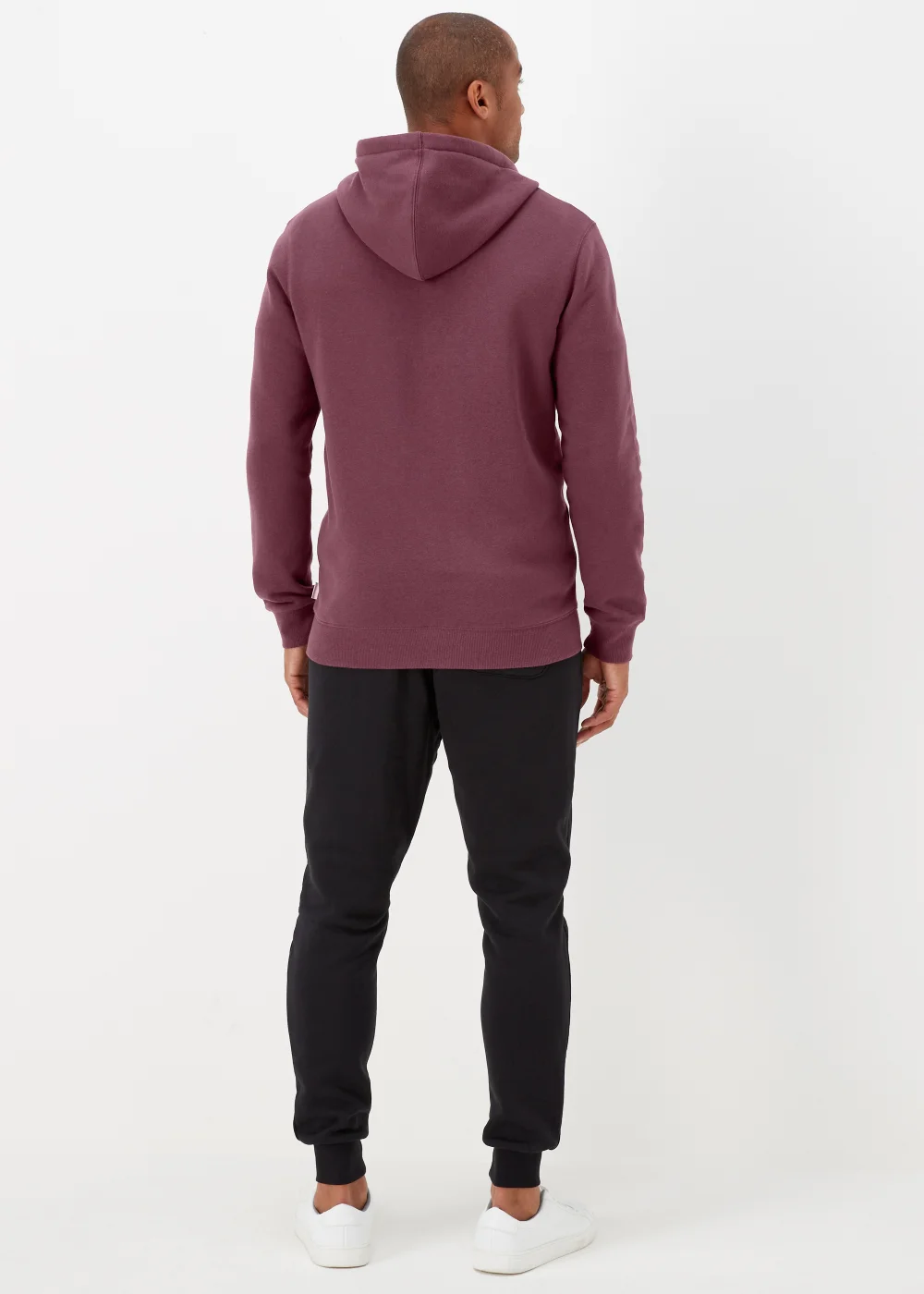 Burgundy Zip Up Hoodie - S Image 2