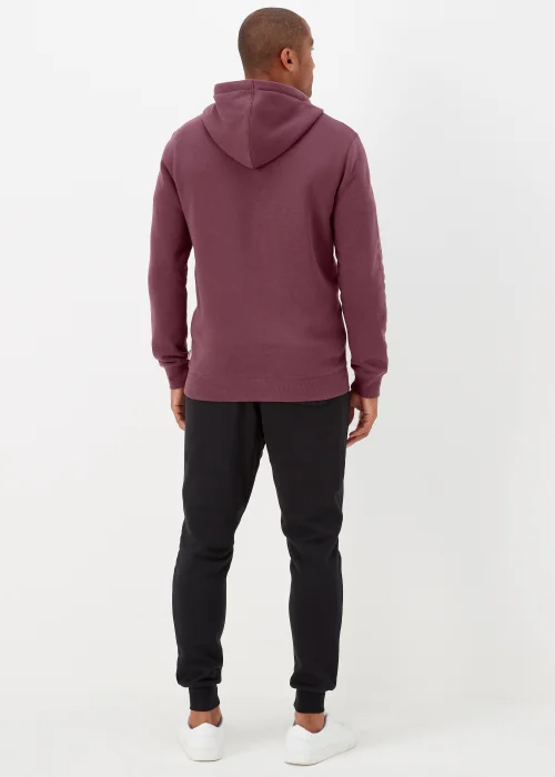 Burgundy Zip Up Hoodie - S Image 2