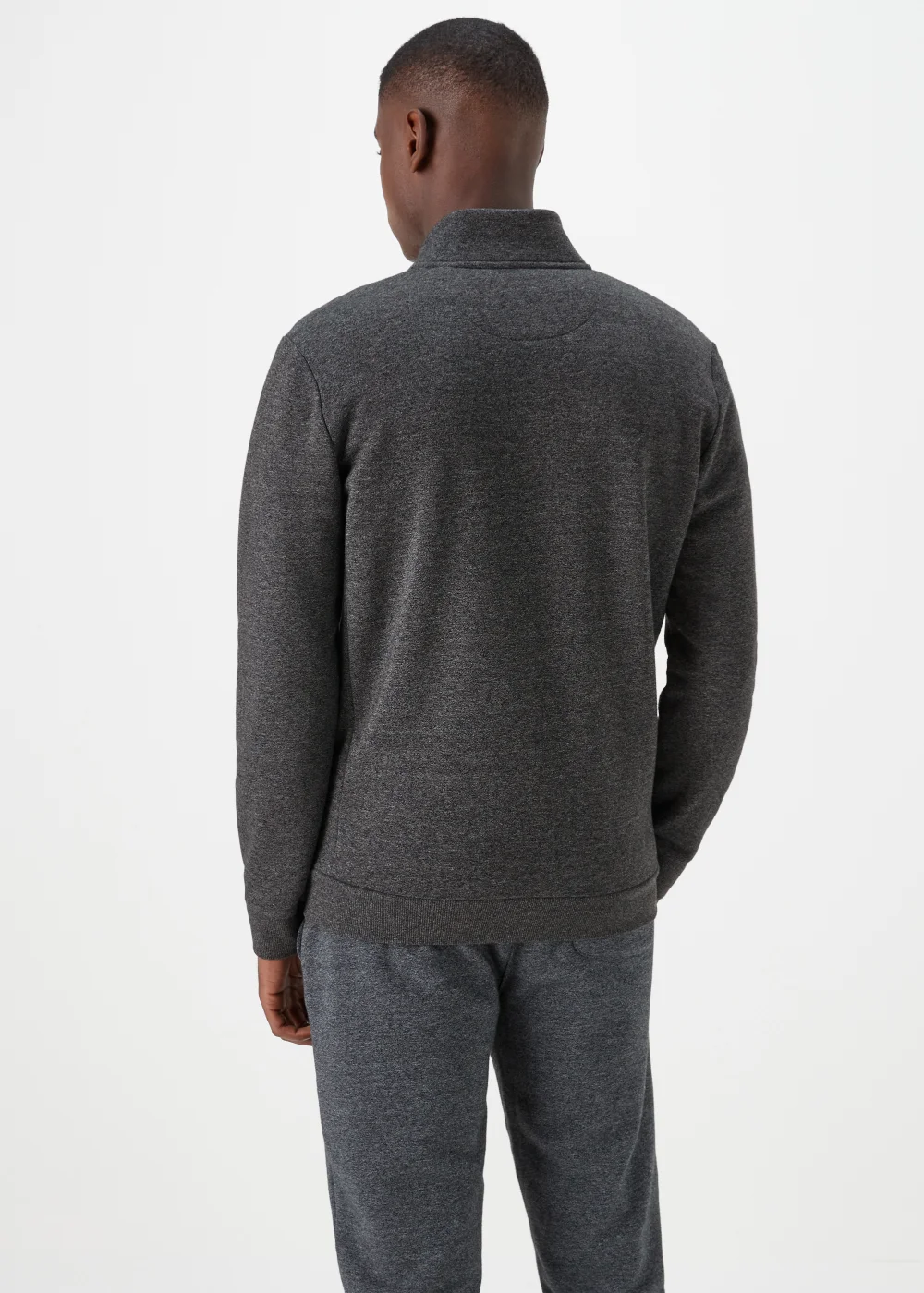 Grey Funnel Zip Up Sweatshirt - S Image 2