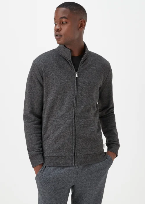 Grey Funnel Zip Up Sweatshirt - S Image 1