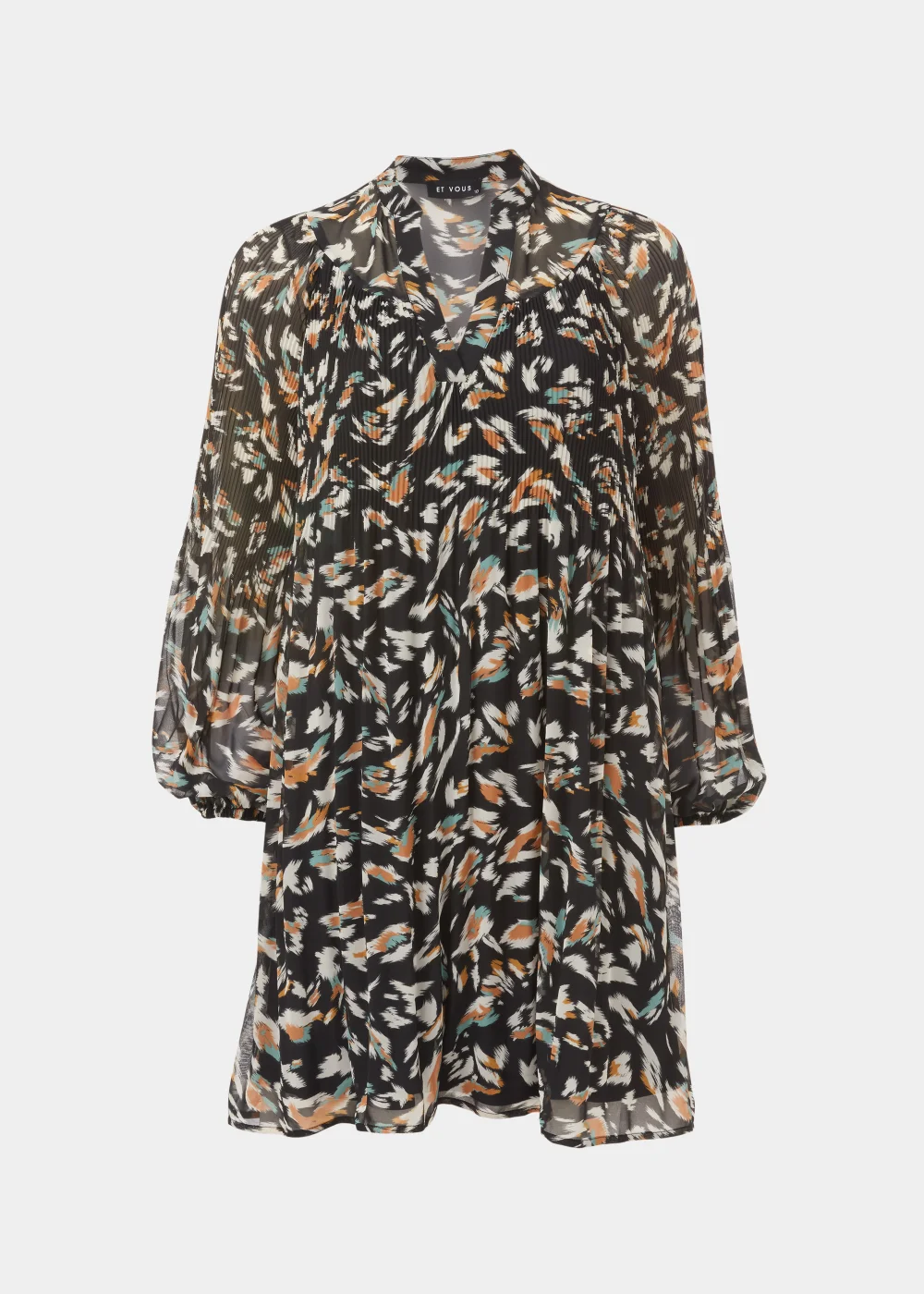 Et Vous Multicoloured Pleated Shirt Dress - 8 Image 5