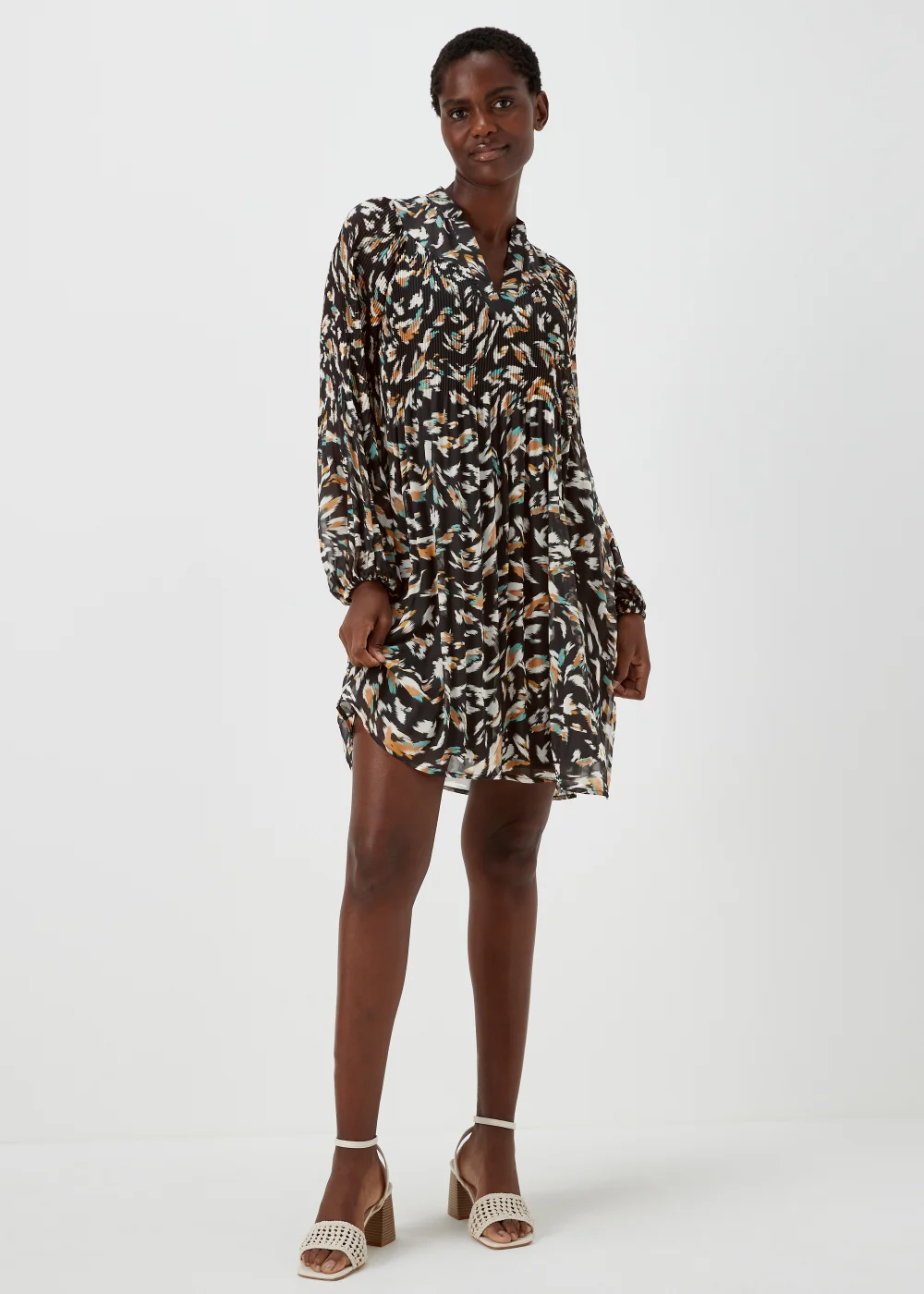 Et Vous Multicoloured Pleated Shirt Dress - 8 Image 1