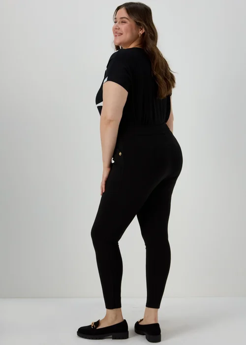 Et Vous Black Button Leggings - 8 Image 3