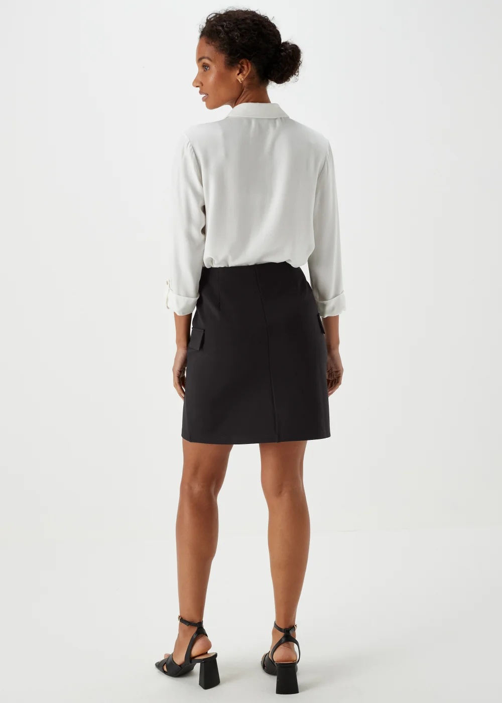 Et Vous Black Utility Ponte Skirt - Size 8 Image 2