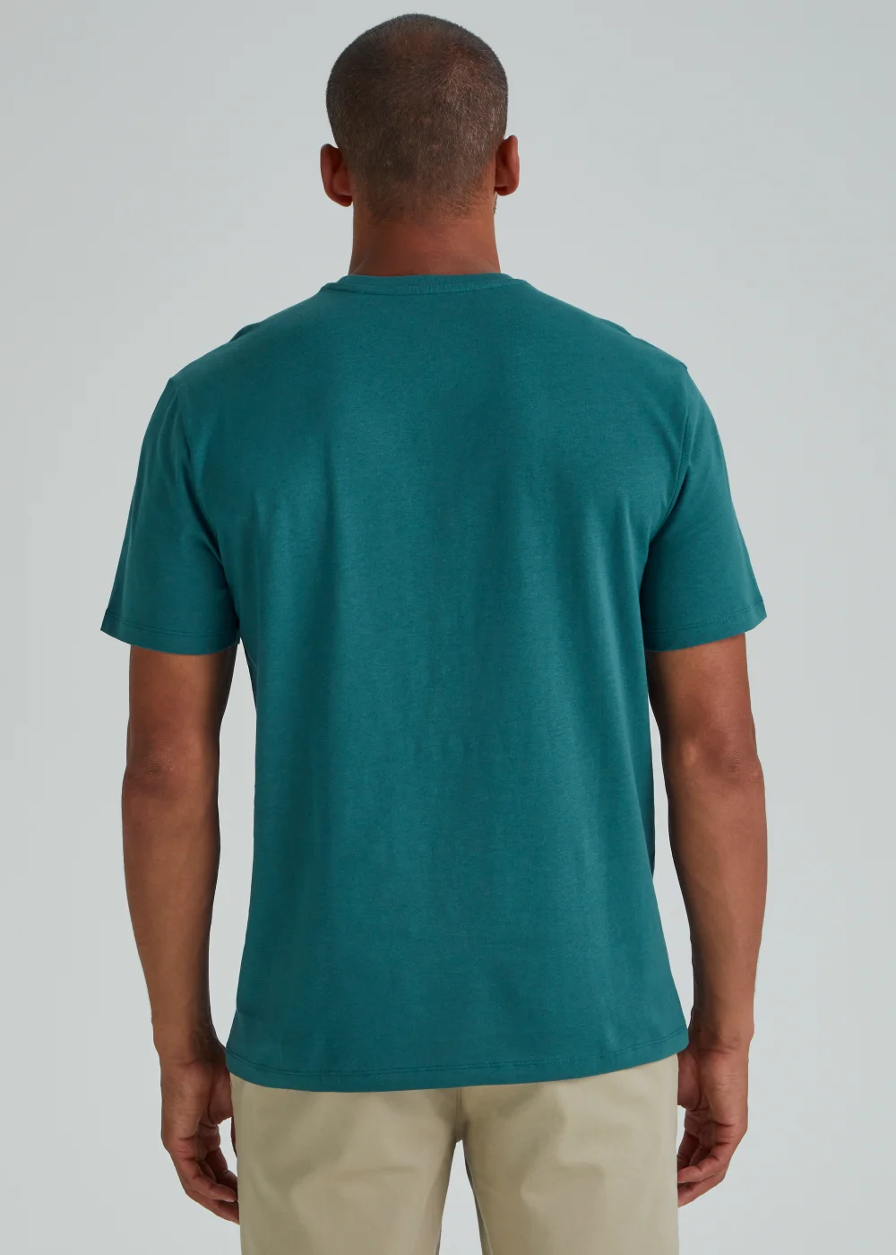 Teal Essential Crew Neck T-Shirt - S Image 2