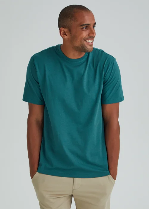Teal Essential Crew Neck T-Shirt - S Image 1