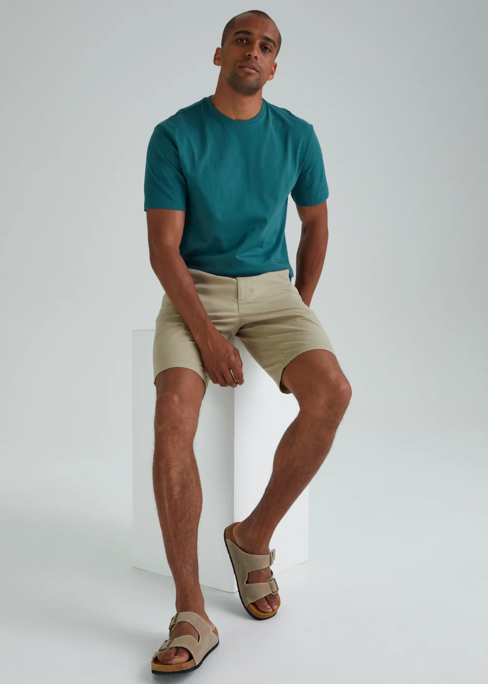 Teal Essential Crew Neck T-Shirt - S Image 4