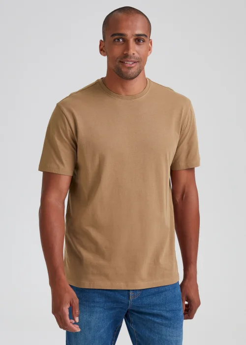 Brown Essential Crew Neck T-Shirt - S Image 1
