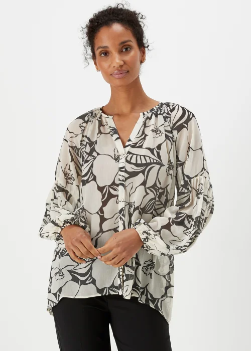 Et Vous Black Monochrome Floral Blouse - 8 Image 1