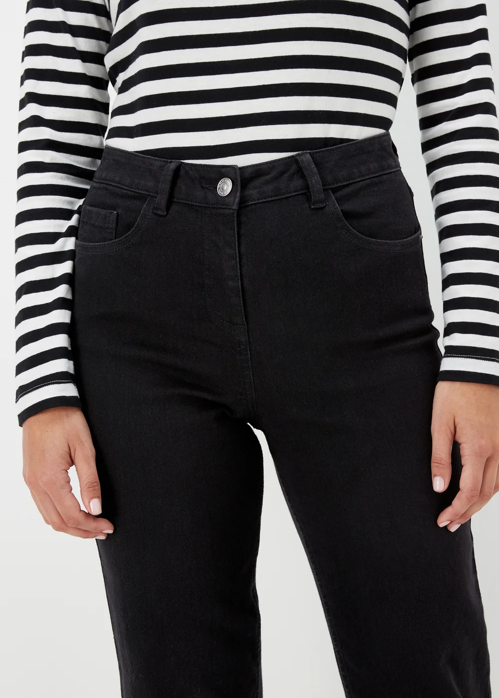 Grace Black Straight Fit Jeans - 8/L29 Image 3