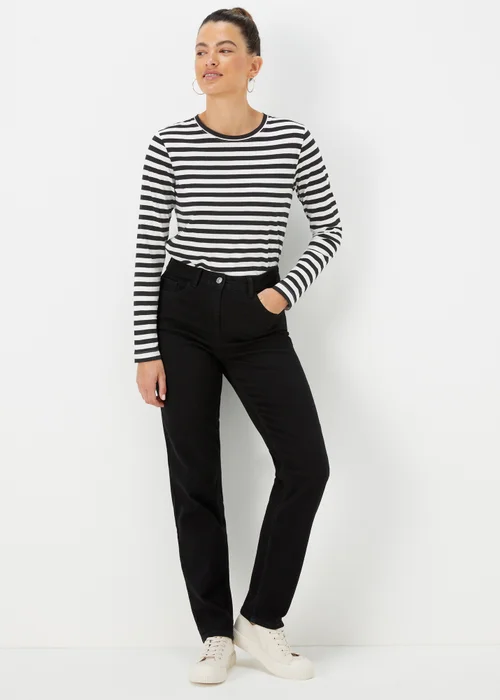 Grace Black Straight Fit Jeans - 8/L29 Image 1