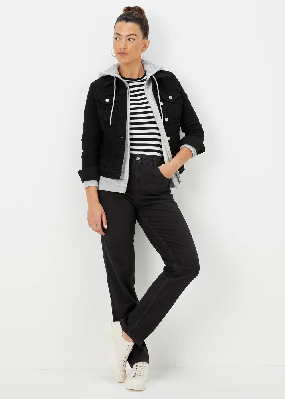 Grace Black Straight Fit Jeans - 8/L29 Image 4