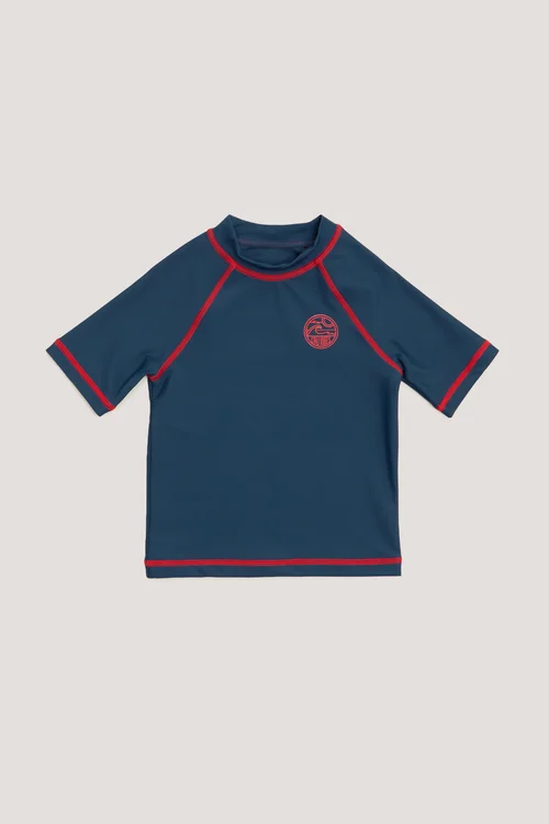 Boys Navy Rash Vest (9mths-4yrs) - Age 9 - 12 Months Image 1