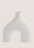 White Organic Shape Vase (27cm) Image 1