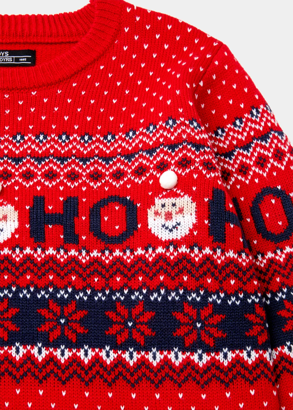 Boys Mini Me Red Christmas Santa Knitted Jumper (4-13yrs) - 4 Yrs Image 2