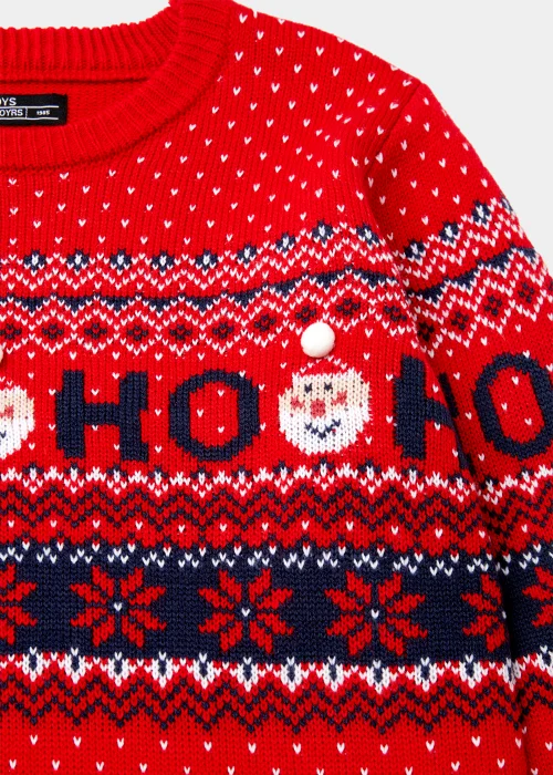 Boys Mini Me Red Christmas Santa Knitted Jumper (4-13yrs) - 4 Yrs Image 2