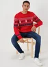 Red Christmas Santa Knitted Jumper - Small Image 4