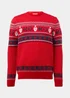 Red Christmas Santa Knitted Jumper - Small Image 5