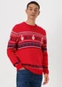 Red Christmas Santa Knitted Jumper - Small Image 1