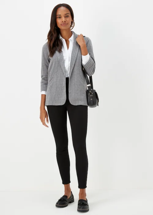 Grey Stripe Ponte Blazer - 8 Image 1