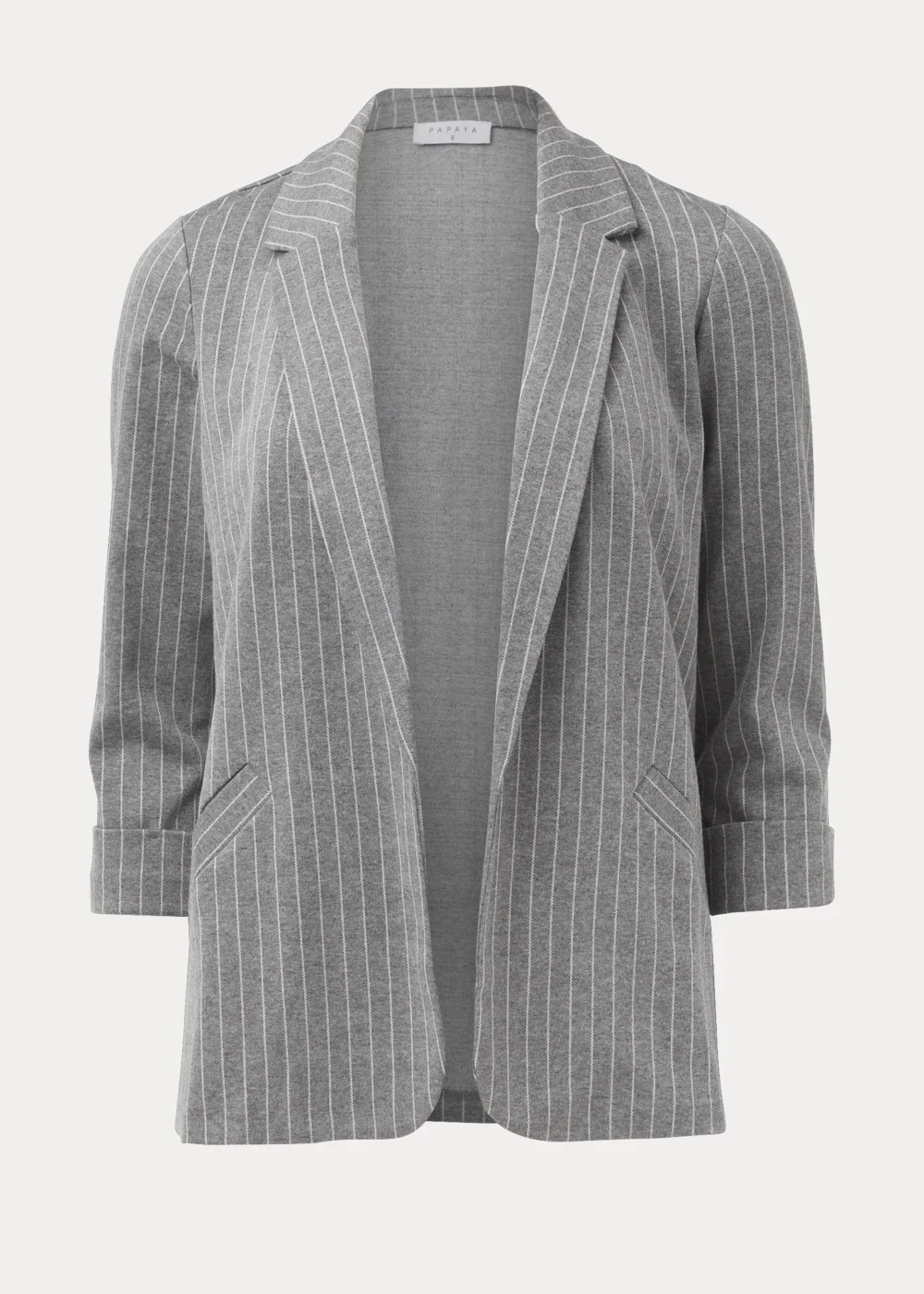 Grey Stripe Ponte Blazer - 8 Image 5