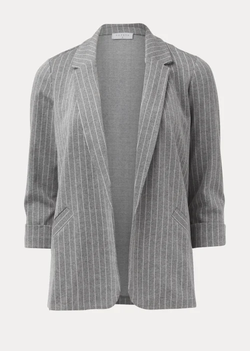 Grey Stripe Ponte Blazer - 8 Image 5
