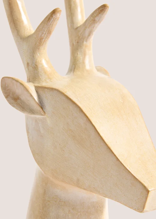Wood Effect Stag Head (16cm x 10cm x 40cm) Image 2