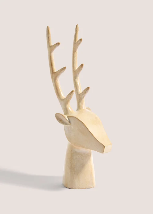 Wood Effect Stag Head (16cm x 10cm x 40cm) Image 1