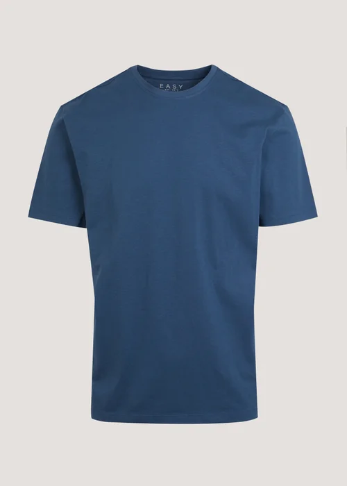 Blue Essential Crew Neck T-Shirt - Small Image 5