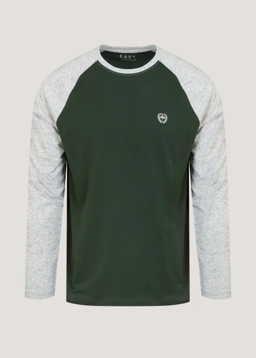 Grey Raglan Long Sleeve T-Shirt - Small Image 5