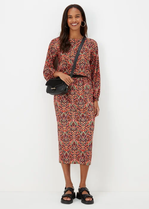 Papaya Petite Multicoloured Print Plisse Top - Size 6 Image 4