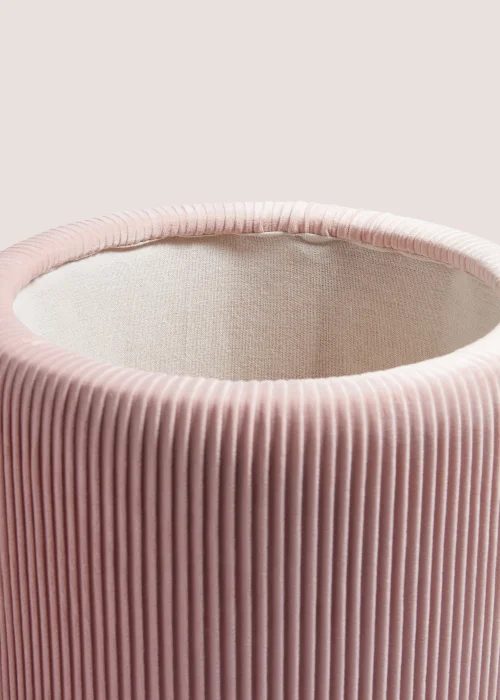 Pink Velvet Storage Pouffe Image 2