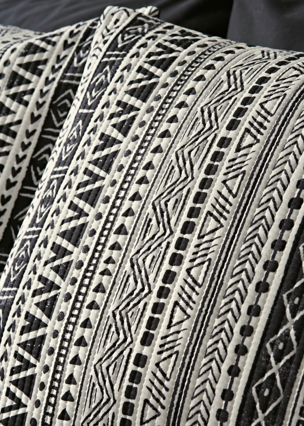 Monochrome Aztec Print Pinsonic Duvet Cover - Single Image 2