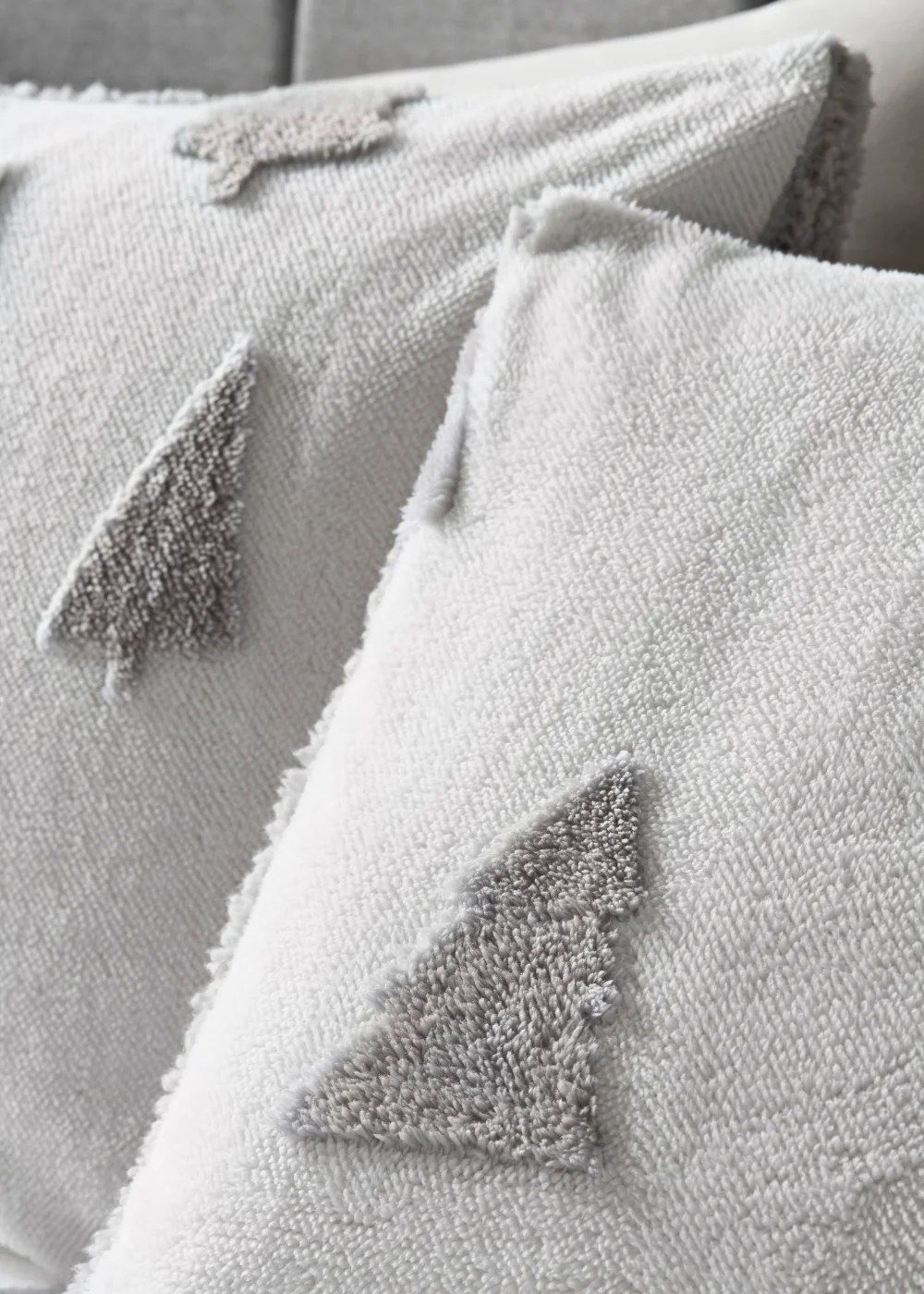 Grey Tree Teddy Fleece Duvet Cover - Single Image 2