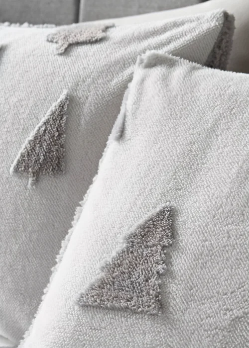 Grey Tree Teddy Fleece Duvet Cover - Single Image 2